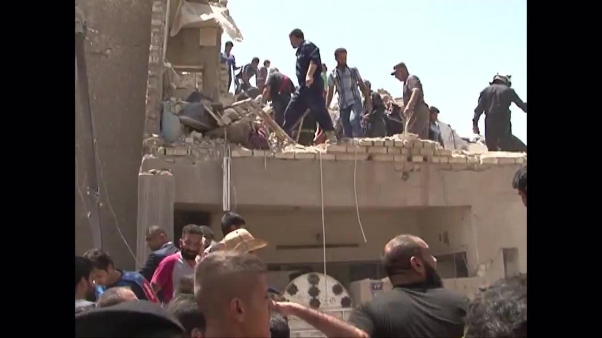 Iraq: Iraqi warplane bombs Baghdad by mistake, at least 7 killed *GRAPHIC*