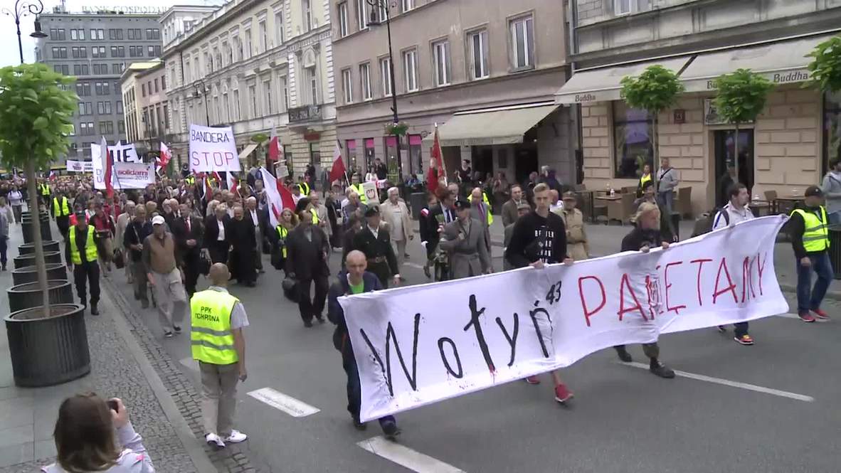 Poland: Anti-Bandera demo remembers UPA massacre of Poles in Volhynia