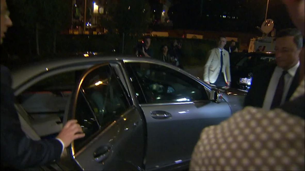Belgium: Greek FinMin Tsakalotos and ECB President Draghi depart meeting without statement