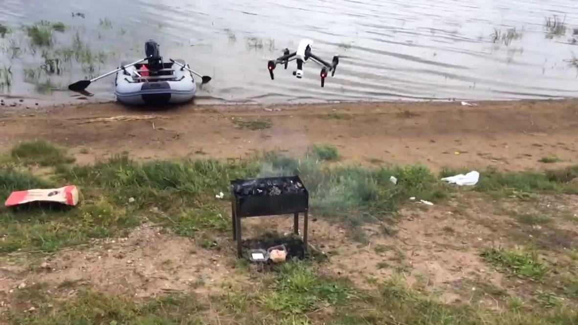 Russia: How to BBQ with a drone