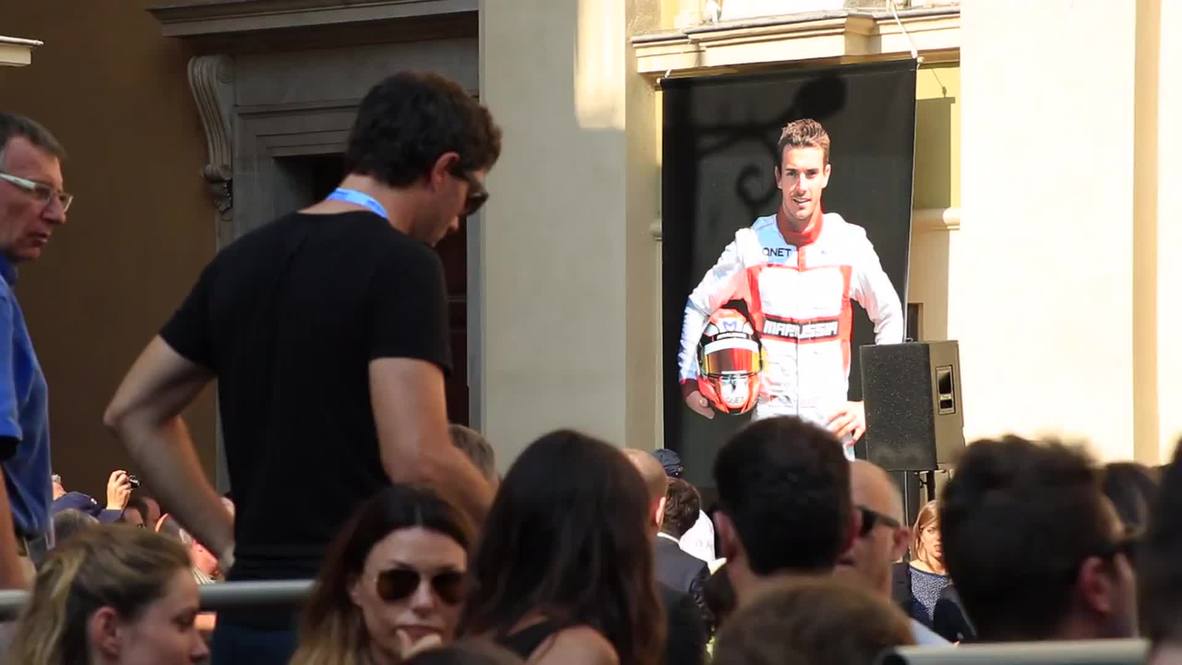 France: Mourners gather for Formula 1 star Jules Bianchi's funeral in Nice