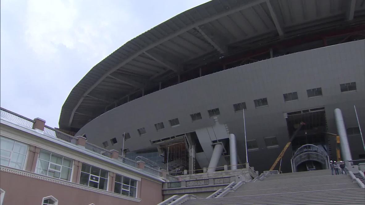 Russia: 69,500 seat World Cup 2018 stadium under construction in St. Petersburg