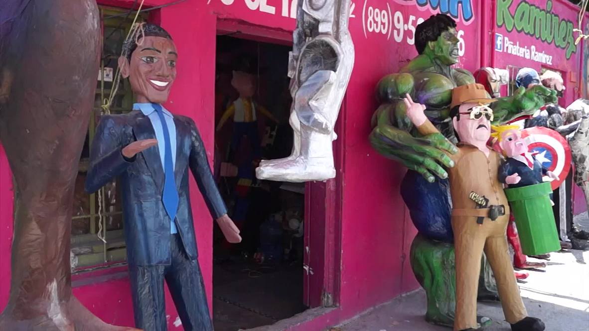 Mexico: Escaped drug-lord "El Chapo" returns ... as a Pinata