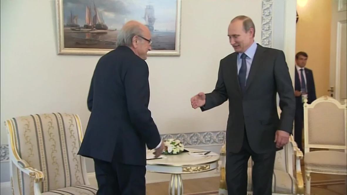 Russia: Blatter tells Putin FIFA supports 2018 Russian World Cup