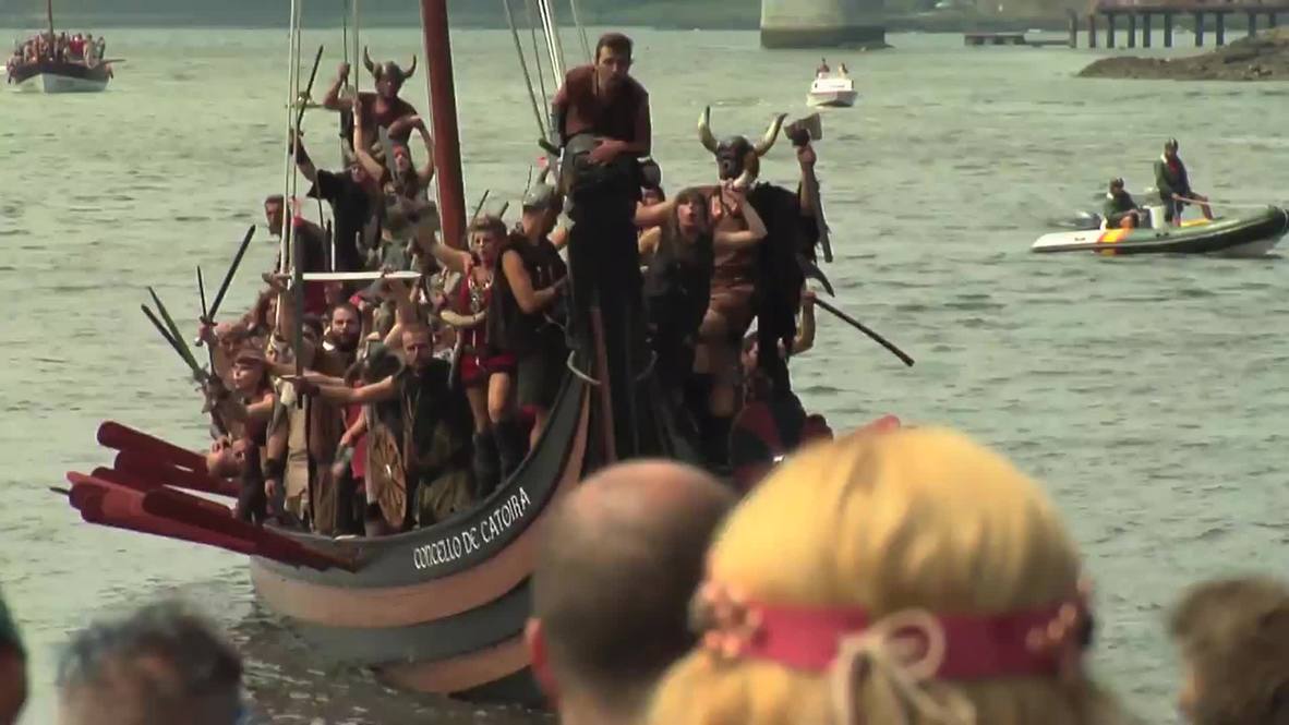 Spain: See fierce Viking raid on coastal town in Galicia