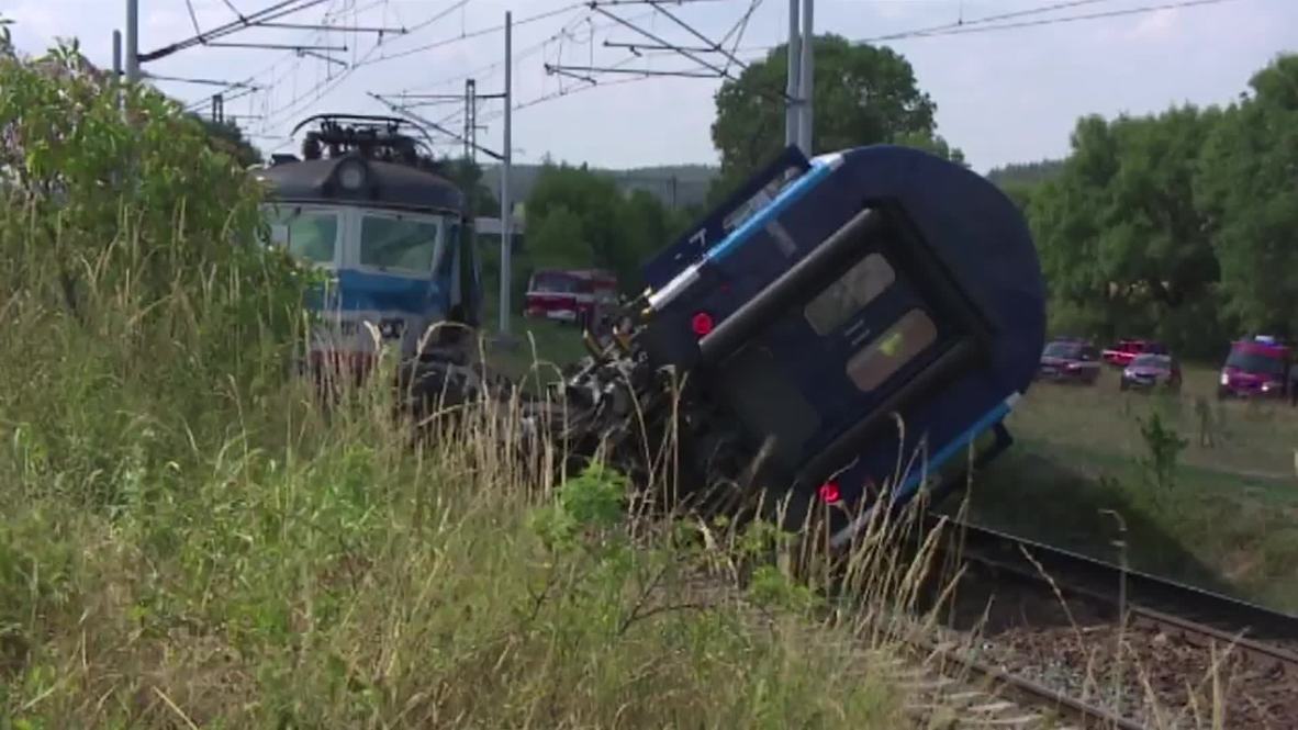 Czech Republic: At least 50 injured as trains collide near Horazdovice