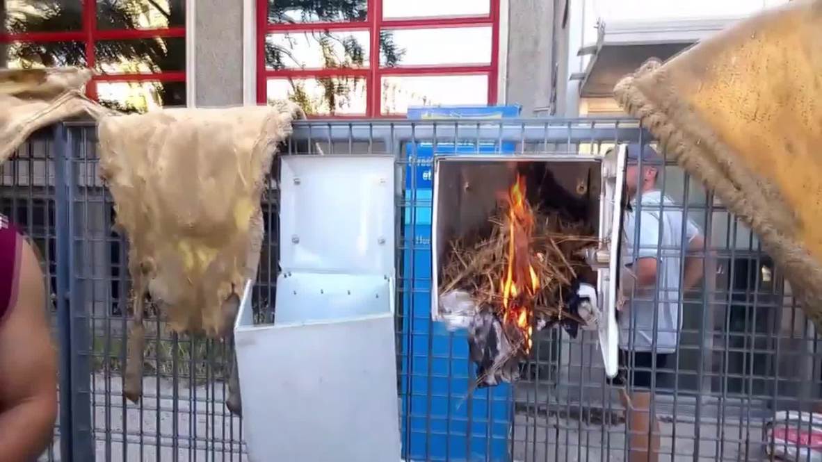 France: Angry farmers burn mailboxes and drop dung outside local admin