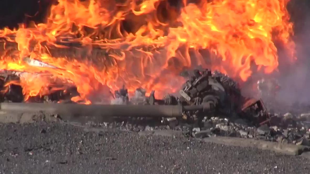 Ukraine: Firefighters battle Gorlovka power station blaze after heavy shelling