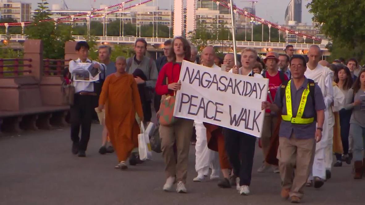 UK: Nagasaki Day peace walk & floating lanterns mark 70th anniversary