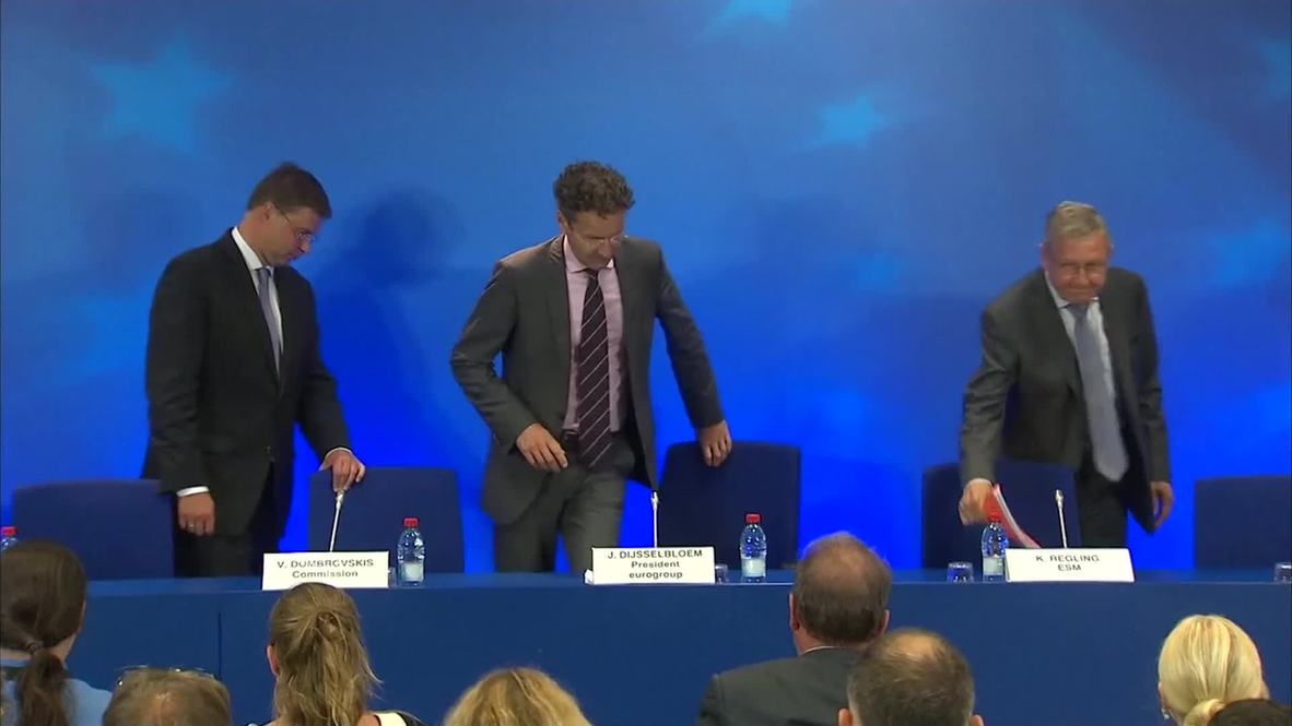Belgium: Eurogroup approve third Greek bailout deal, confirms Dijsselbloem