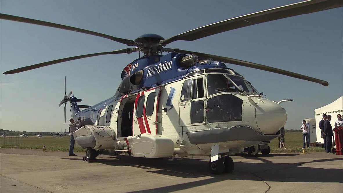 Russia: H225 Super Puma helicopter showcased at MAKS 2015 | Video Ruptly