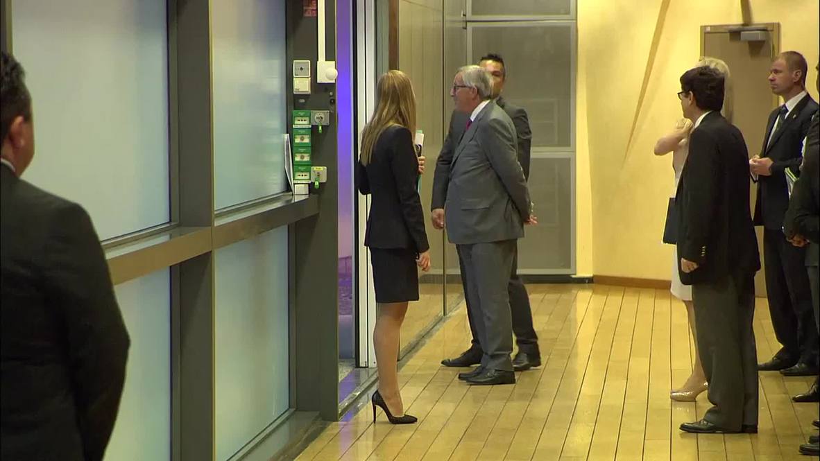 Belgium: EC's Juncker receives Poroshenko in Brussels