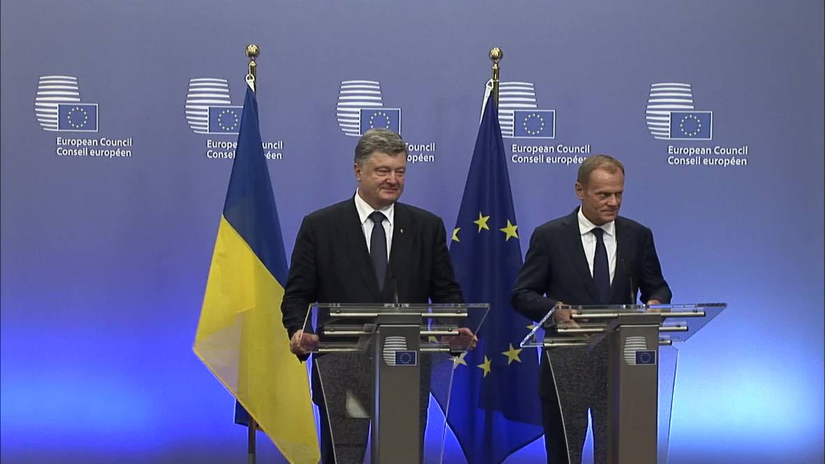 Belgium: Poroshenko and Tusk discuss new ceasefire in eastern Ukraine