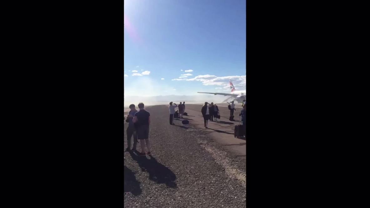 USA: Passengers flee as plane catches fire at Las Vegas airport