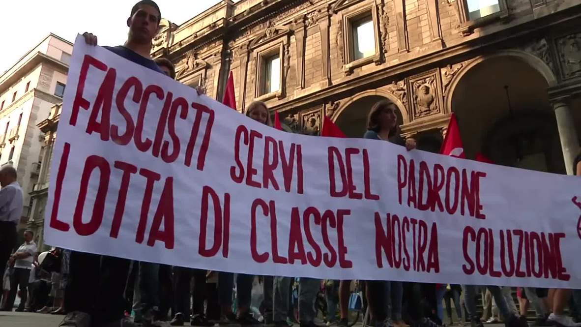 Italy: Anti-fascists march in Milan against "Neo-Nazi" festival