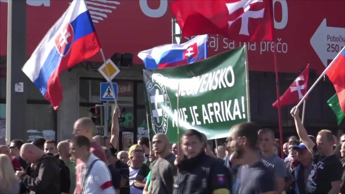Slovakia: Far-right hold anti-refugee protest in Bratislava