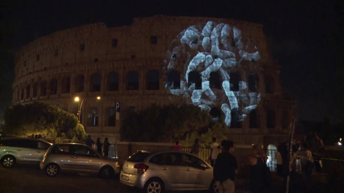 Italy: Colosseum becomes living art as own bacteria is projected onto facade