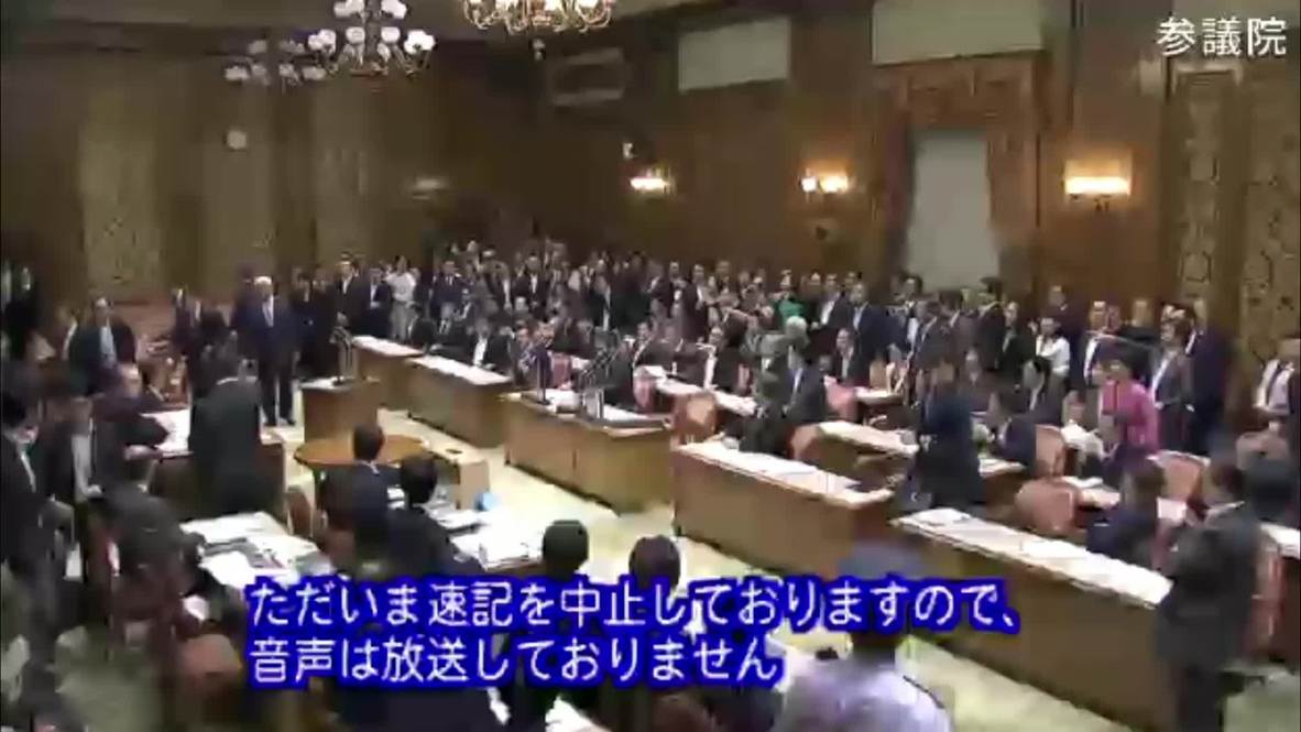 Japan: MPs scuffle in parliament as panel approves contentious security bill
