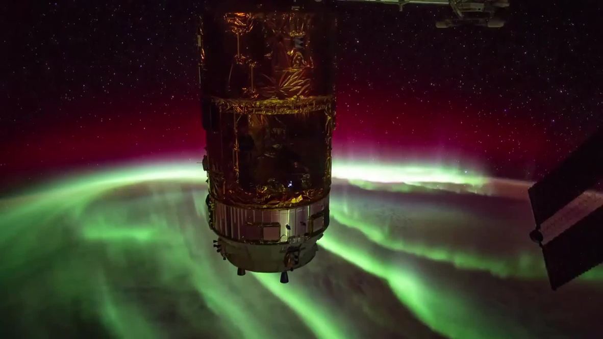 Space: Stunning footage from ISS captures Earth's polar lights