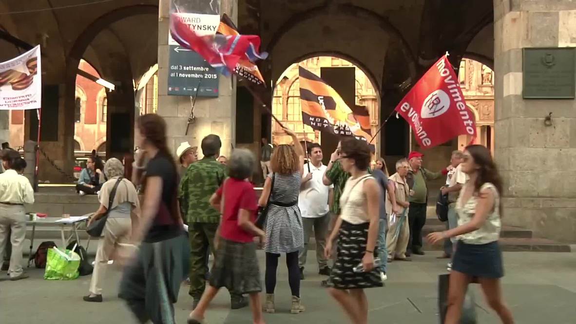 Italy: Rally in Milan for peace in Donbass region and end to sanctions