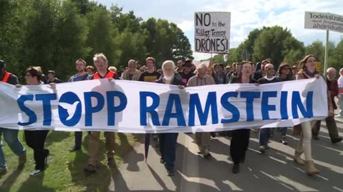 Germany: 'No to NATO, no to drones,' say protesters near US' Ramstein base