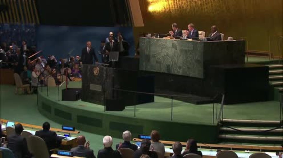 UN: Obama addresses poverty world hunger at UN summit
