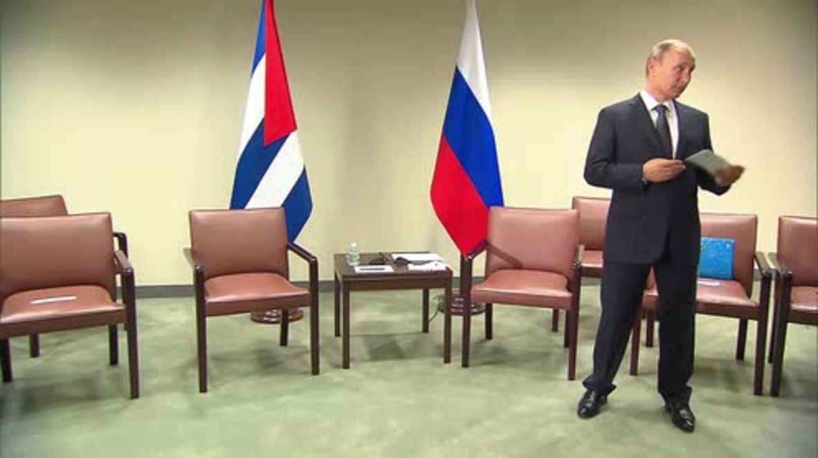 UN: "Say hello to Comandante Fidel," Putin tells Raul Castro
