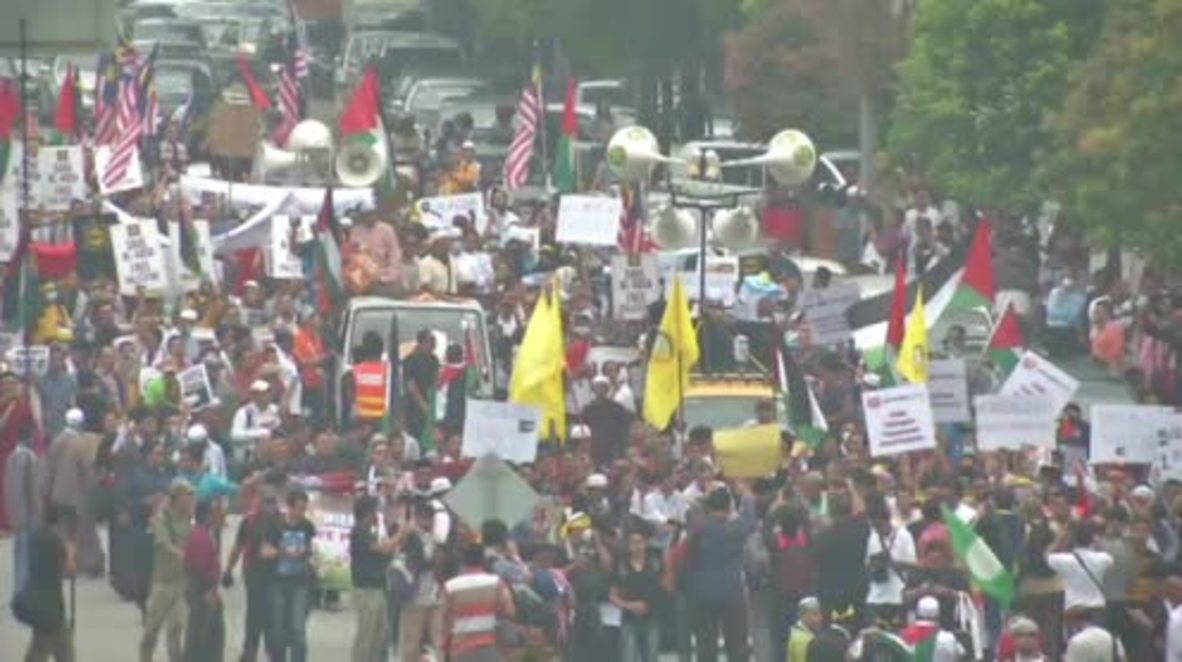 Malaysia: Pro-Palestine protesters rally against Israeli in front of US embassy