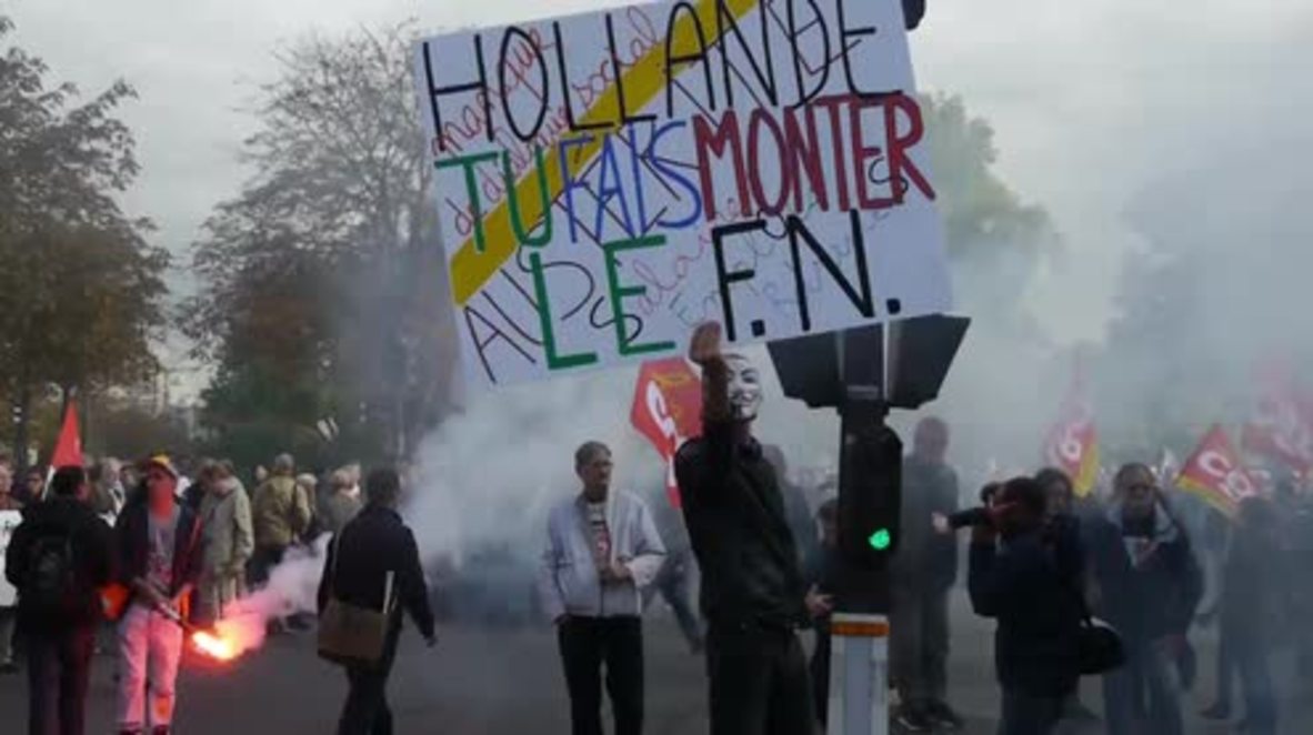 France: Thousands demonstrate in Paris against proposed labour reforms