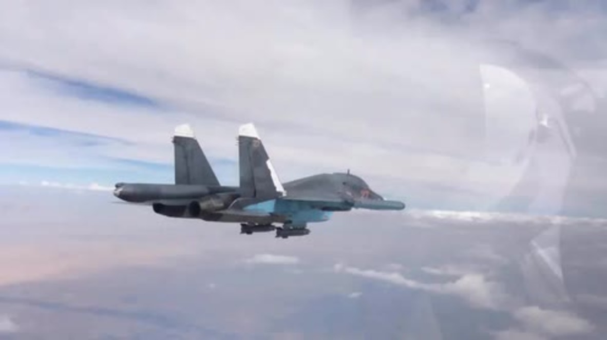 Syria: Russian Sukhoi Su-34 jets target ISIS 'capital' Raqqa