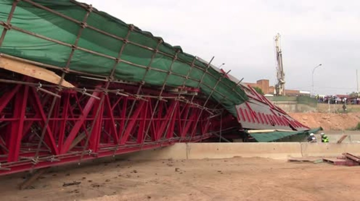 South Africa: Bridge collapses, killing two and trapping three in Johannesburg