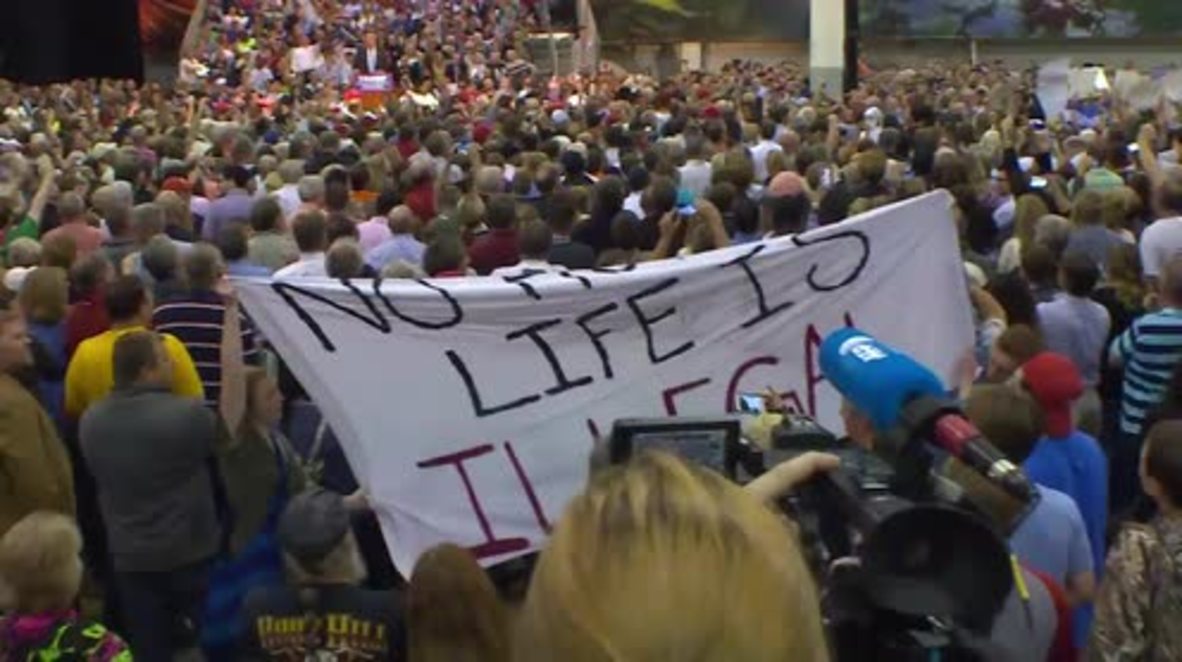 USA: Protesters disrupt Donald Trump's Richmond rally