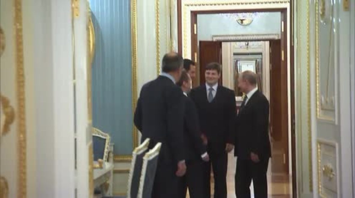 Russia: Assad and Putin sit down for dinner in Moscow