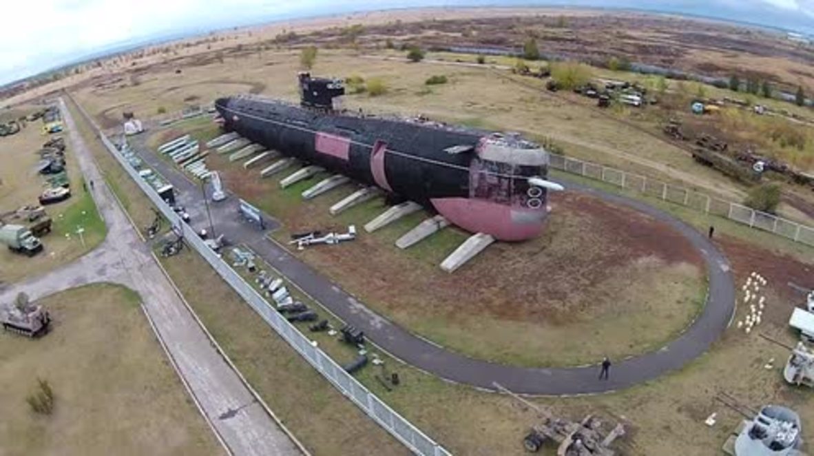 Russia: Drone captures mighty Soviet submarine from above