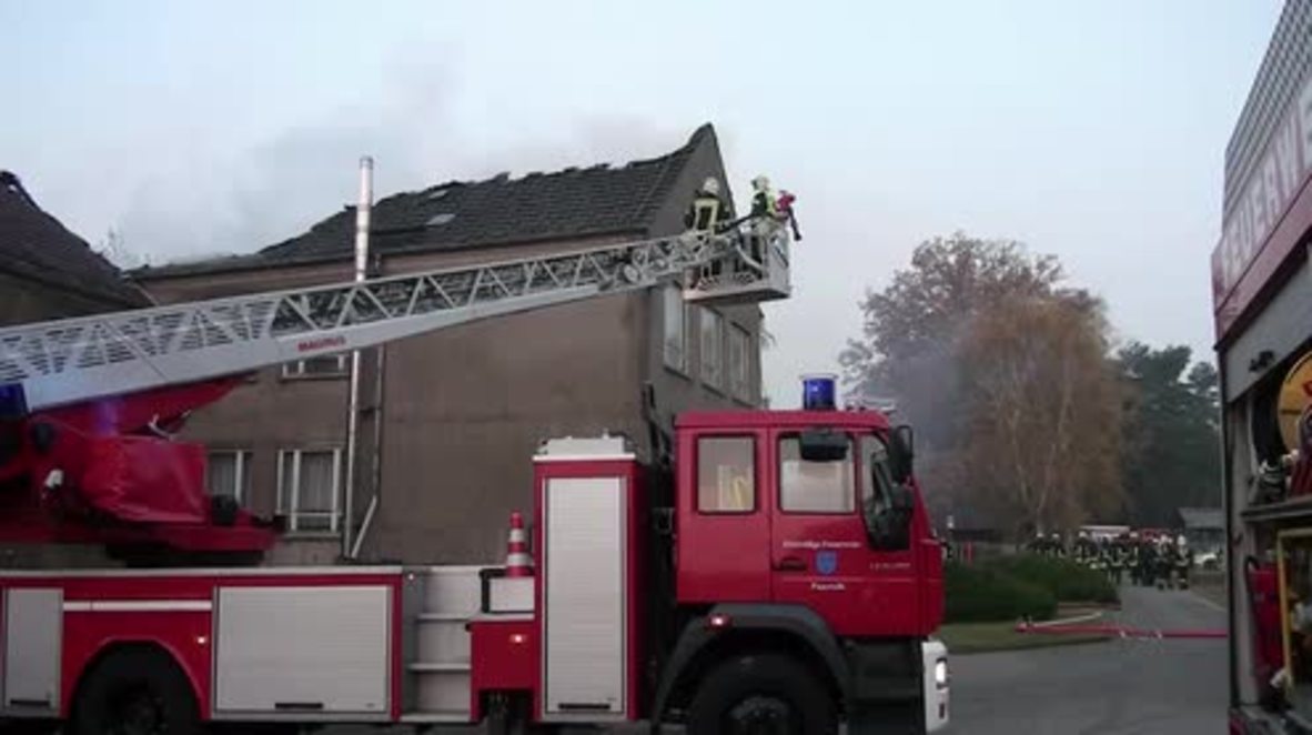 Germany: Huge fire destroys planned refugee shelter