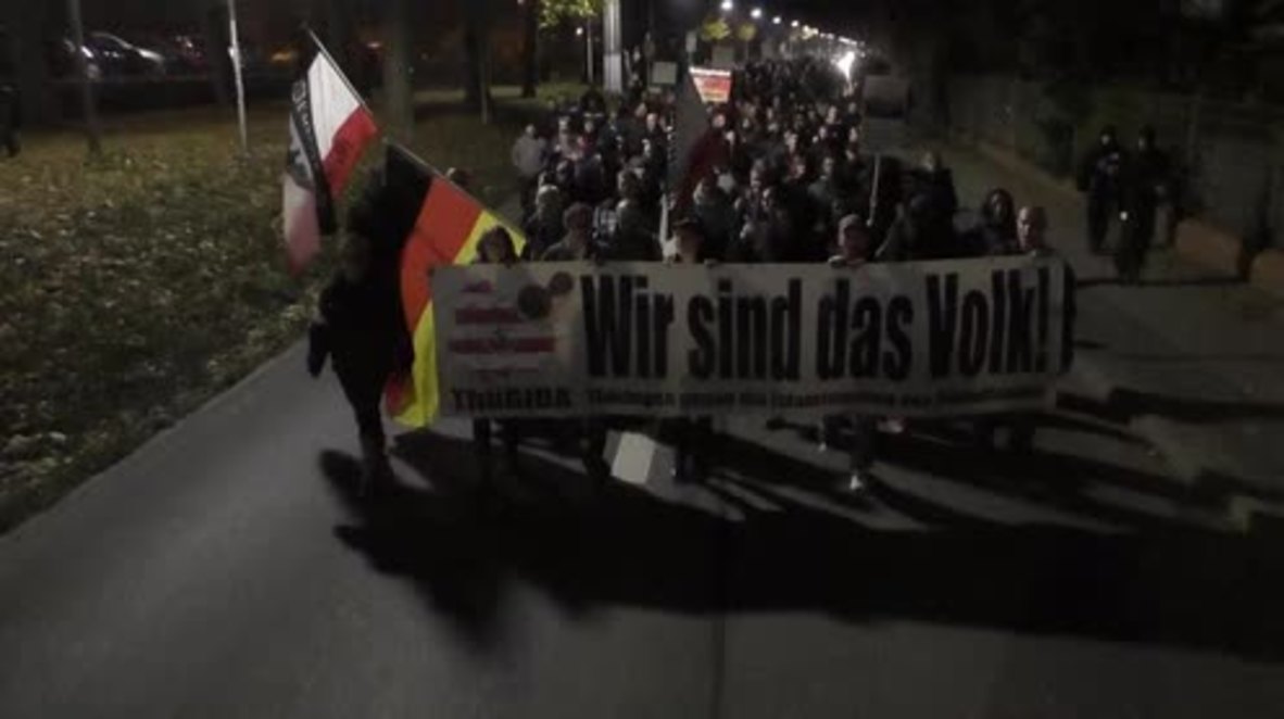Germany: Far-right Thuringia demo countered by dozens of pro-refugee activists