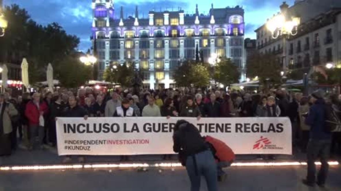 Spain: Madrid pays tribute to Kunduz, one month after hospital bombing