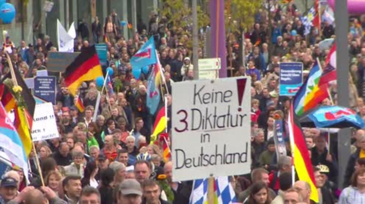 Germany: Several thousand AfD supporters march to kick Merkel out