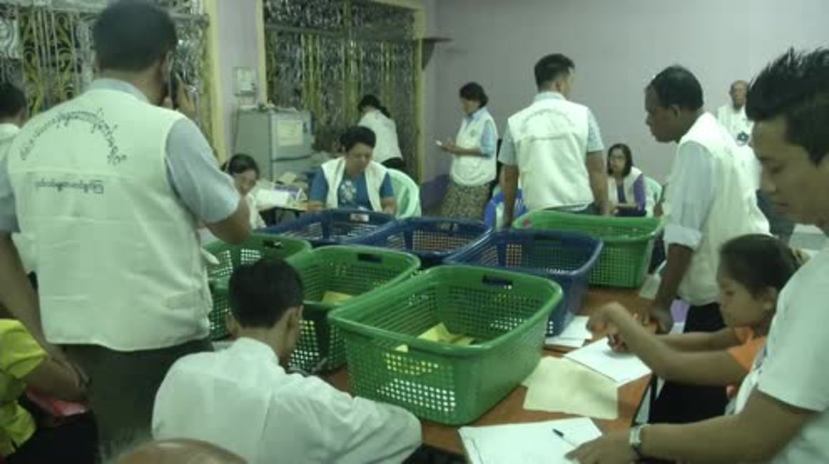 Myanmar: Votes being counted in historic first national election