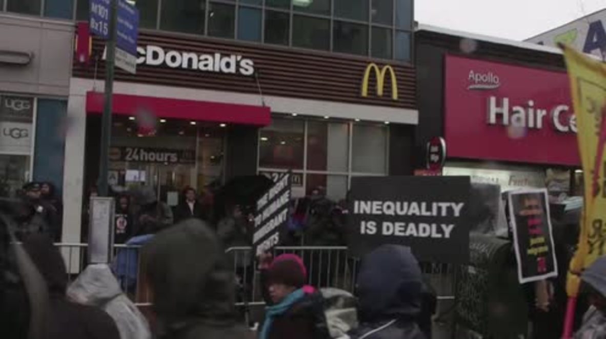 USA: 'Fight for $15!' Low-wage workers demand raises and rights across the US