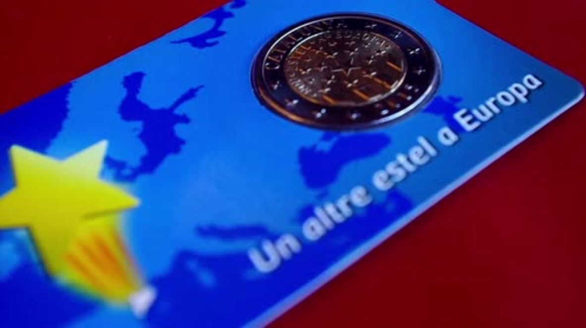 Spain: Catalan euro goes on display in Barcelona