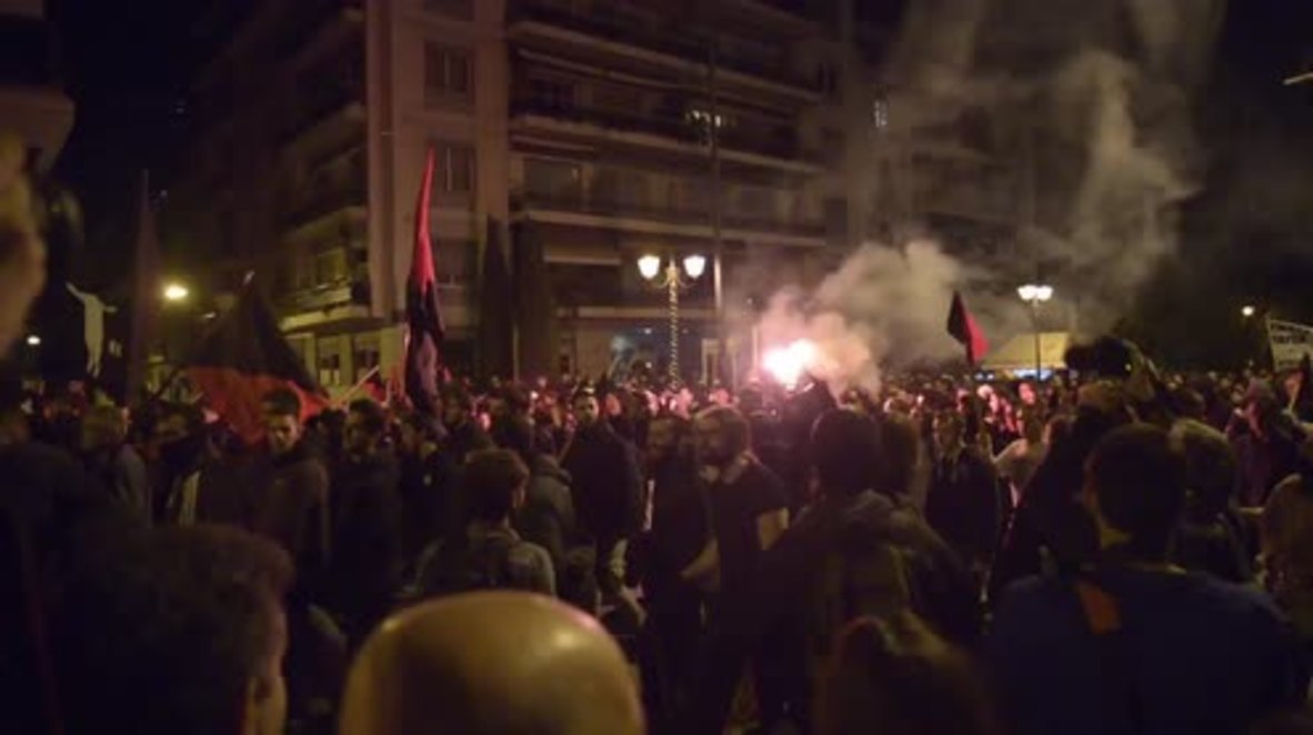 Greece: Clashes break out in Athens after peaceful rally marking uprising