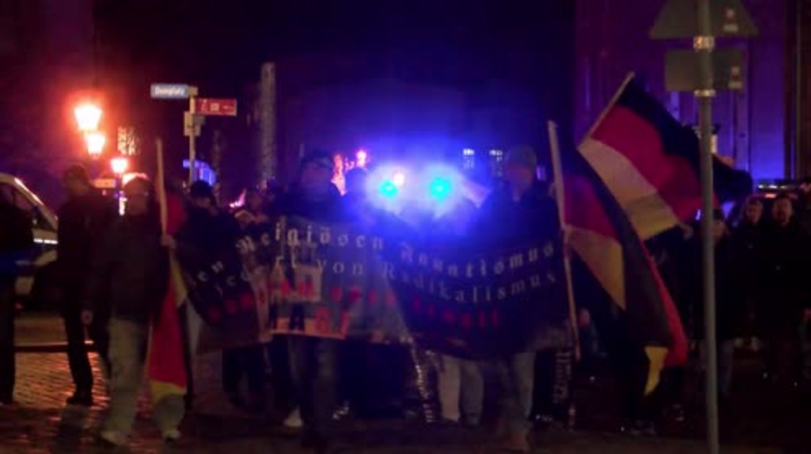 Germany: Hundreds of AfD supporters join anti-refugee protest