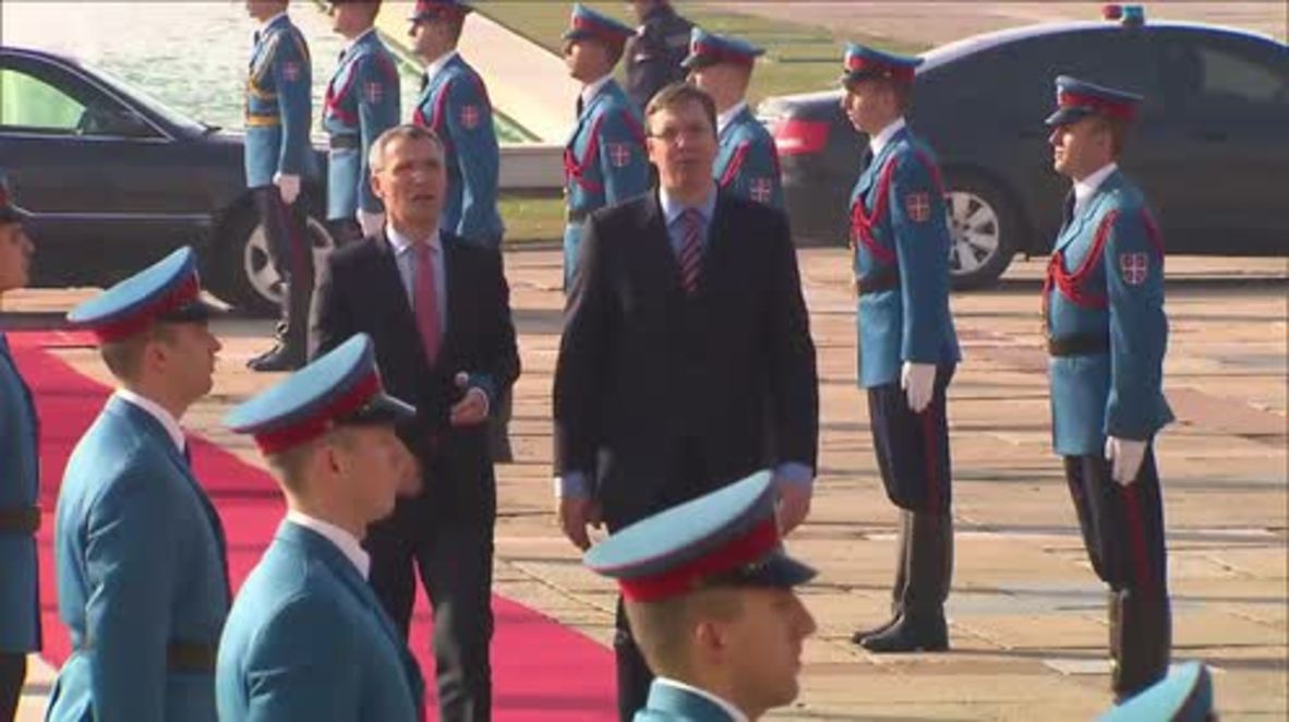 Serbia: PM Vucic receives NATO's Stoltenberg in Belgrade