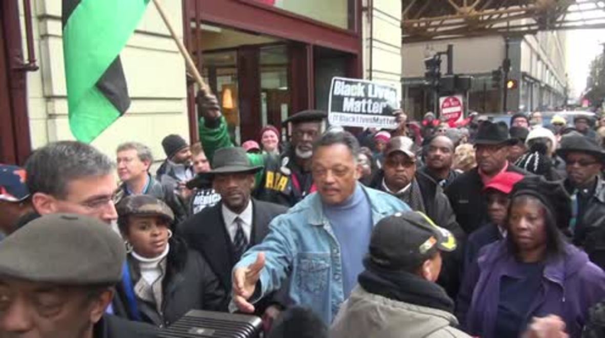 USA: 'Racist cops have got to go!' Jesse Jackson leads protest over slain black teen