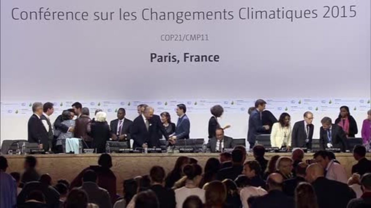 France: John Kerry salutes 'tremendous victory' of climate change deal