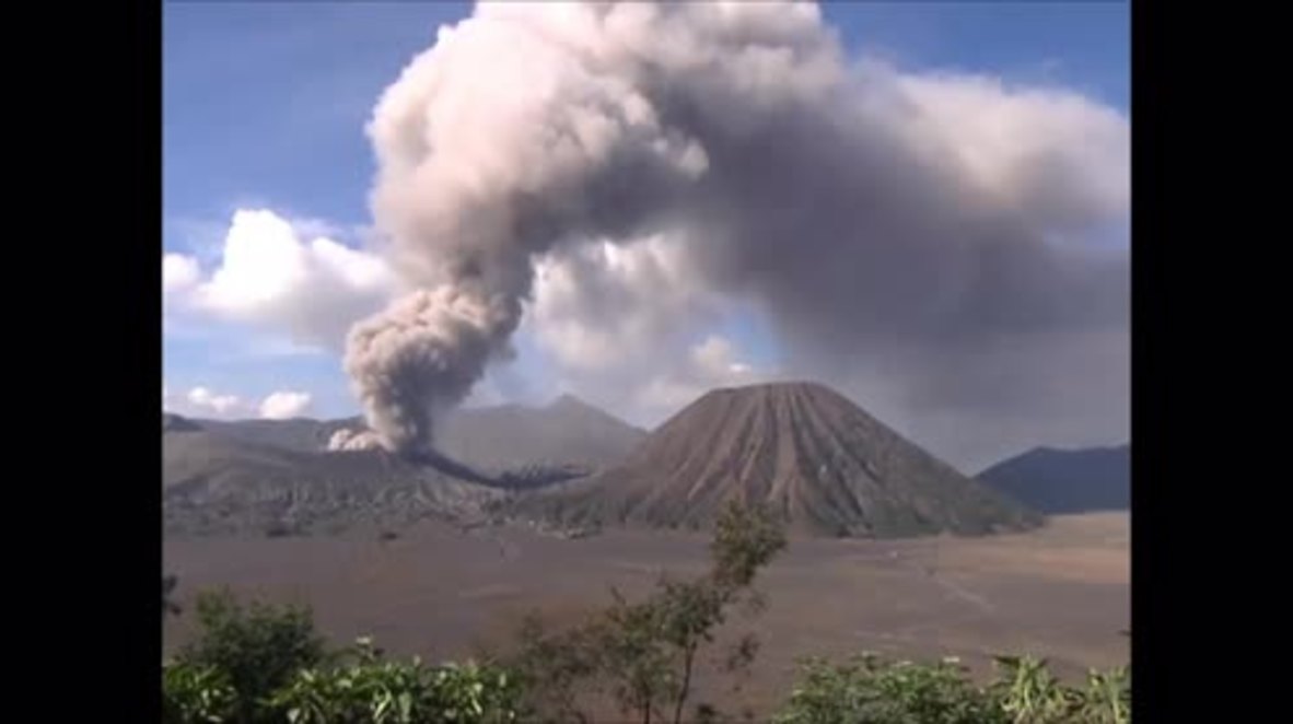 Indonesia: Mount Bromo erupts, spews ash high into the sky