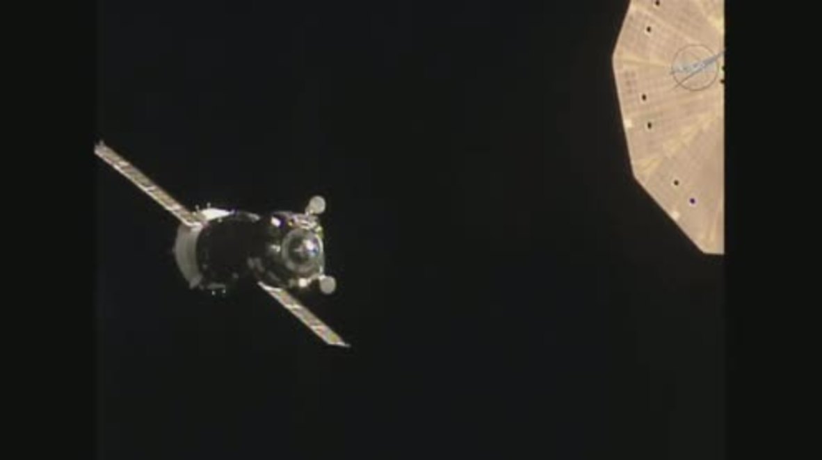 ISS: Soyuz TMA-19M spacecraft successfully docks with ISS