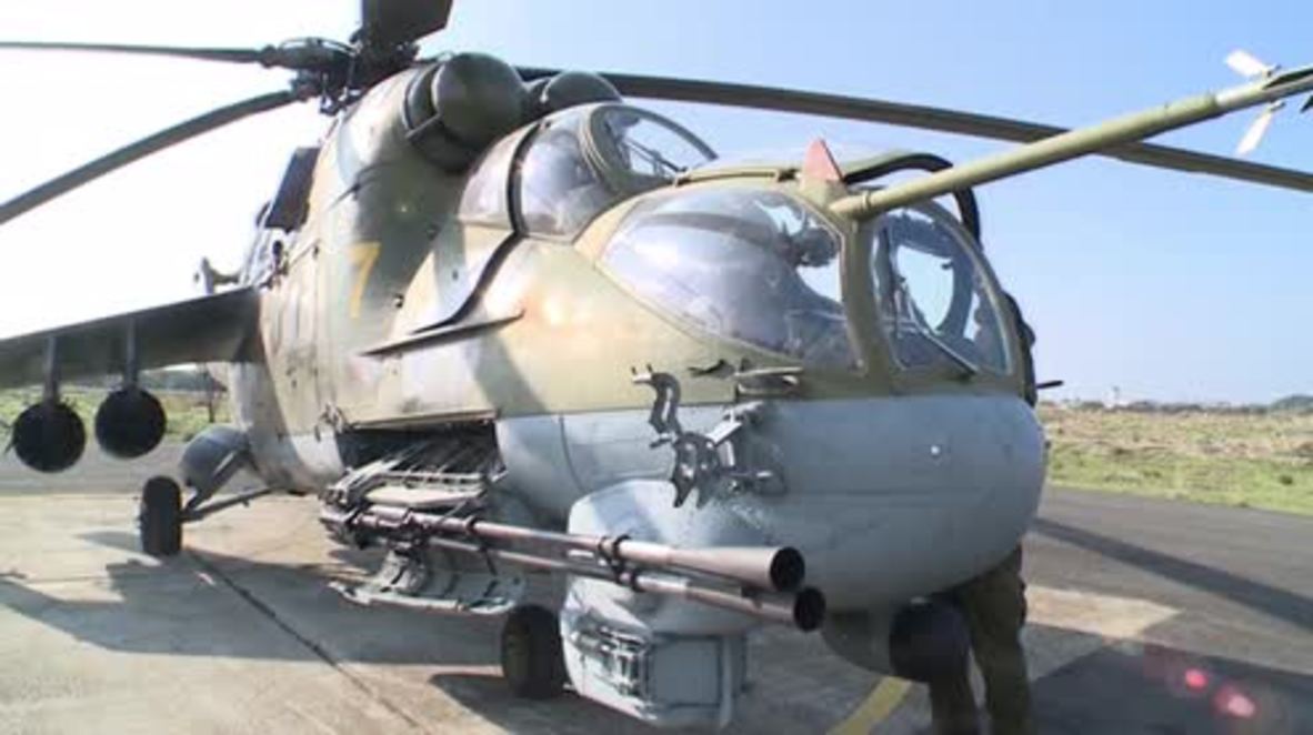 Syria: Russian choppers prepped before taking off for sorties from Hmeymim