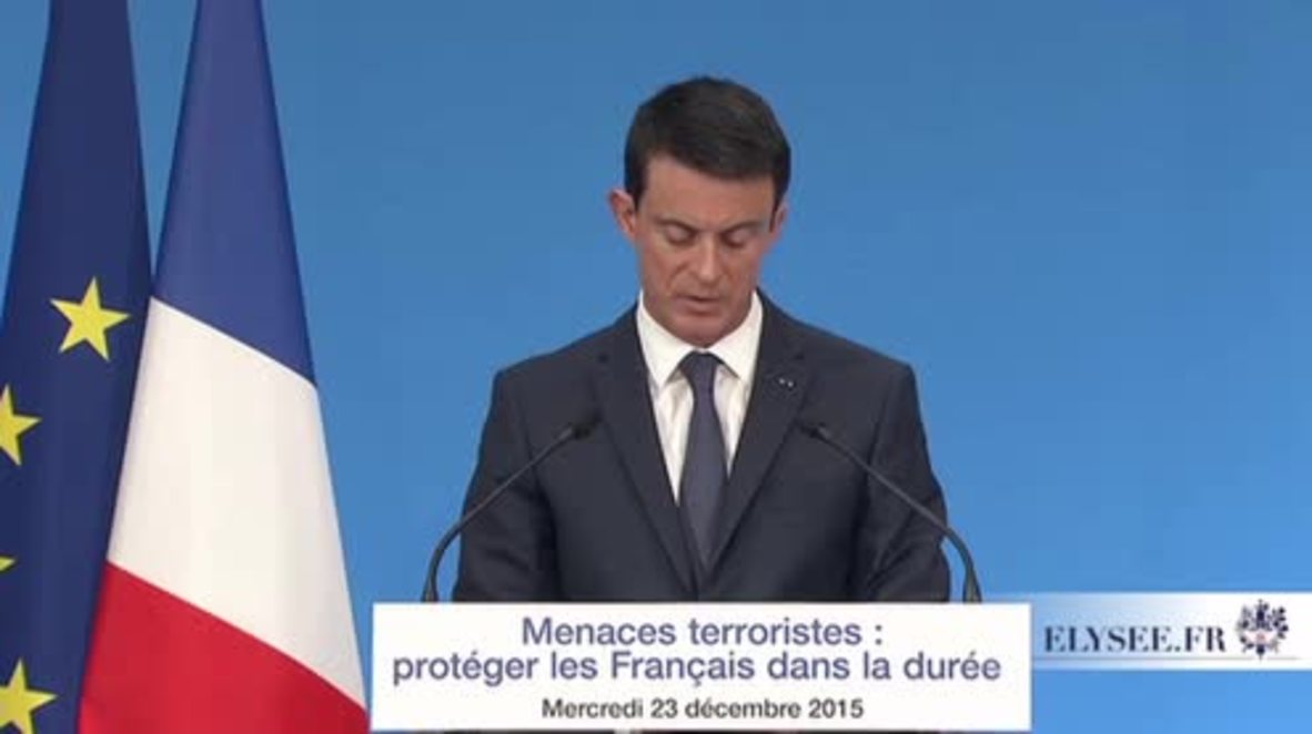 France: PM Valls outlines plans to include 'state of emergency' in French constitution